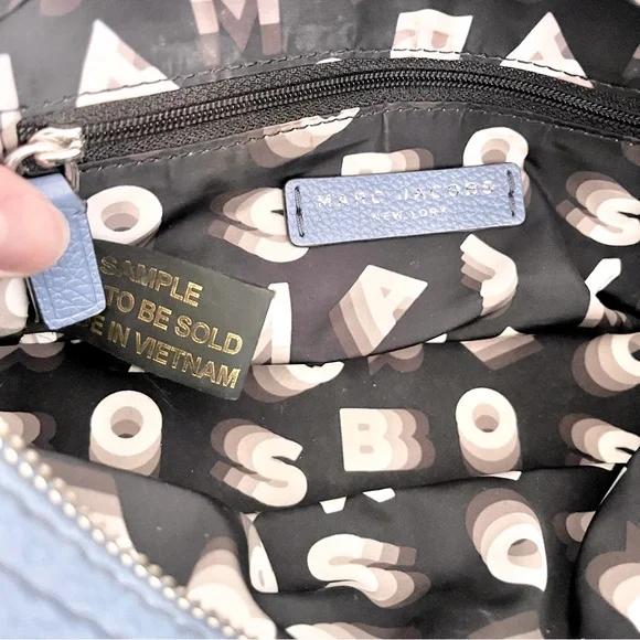 Marc Jacobs Cornflower Blue Leather ‘Mini Cruiser’ Crossbody Satchel SAMPLE - Picture 14 of 14